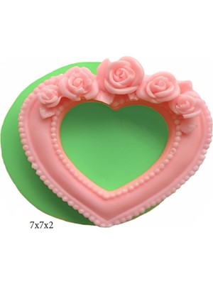 Çerçeve Modeli Silikon Şeker Hamuru Dekor, Sabun, Saksı ve Mum Kalıbı
