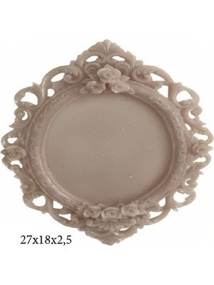 Çerçeve Modeli Silikon Şeker Hamuru Dekor, Sabun, Saksı ve Mum Kalıbı