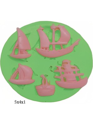 Deniz Figürleri Silikon Şeker Hamuru Dekor, Sabun, Saksı ve Mum Kalıbı