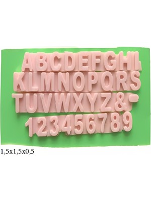 Harf ve Rakam Figürleri Silikon Şeker Hamuru Dekor, Sabun, Saksı ve Mum Kalıbı