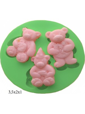 Hayvan Figürleri Silikon Şeker Hamuru Dekor, Sabun, Saksı ve Mum Kalıbı