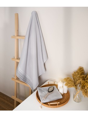 Koza Home Limira 2'li Gri Havlu Seti 50X90-70X140 2257