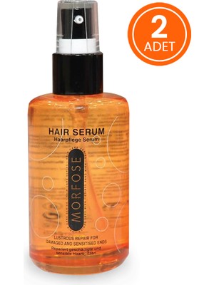 Morfose 75 ml (Turuncu) x 2 Saç Serumu, Elektriklenmeyi Kontrol Altına Alır ve Kırıkları Onarır