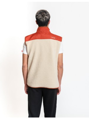 Luo Camp Plush Gilet 01 - Cream/brick Erkek Yelek