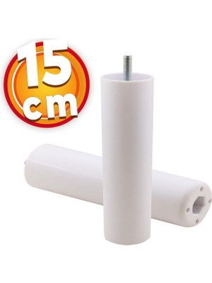 Nzb Gizli Mobilya Kanepe Sehpa Tv Ünitesi Koltuk Orta Destek Ayağı 15 cm Beyaz Baza Ayak