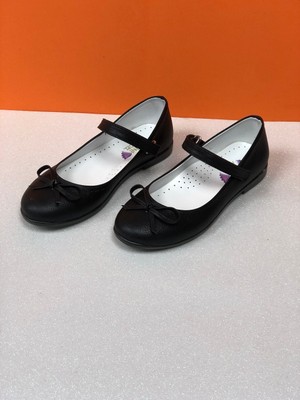 Mini Angel Kız Çocuk Siyah Kaymaz Taban Ortopedik Babet Ayakkabı