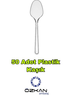 Özkan Ambalaj 3 Gözlü Köpük Tabak - Plastik Çatal,kaşık - Karton Bardak Eko SET(50LI Set)