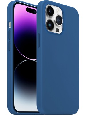 Buff iPhone 14 Pro Max Rubber Fit Kılıf Mid Blue