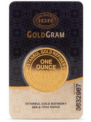 İGR 1 Ons Gram Altın Külçe Altın 24 Ayar 999.9