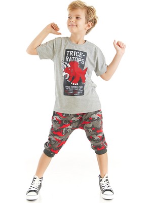 MSHB&G Triceratops Erkek Çocuk T-shirt Kapri Şort Takım