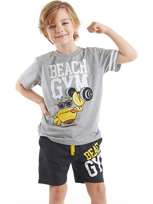 Denokids Beach Gym Erkek Çocuk T-shirt Şort Takım