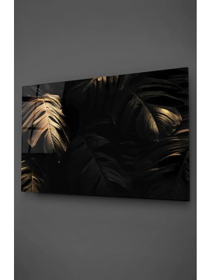 Taulart Yapraklar Cam Tablo