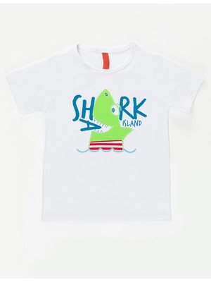 Denokids Shark Island Erkek Çocuk T-Shirt Şort Takım