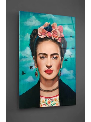 Taulart Frida Kahlo ve Kuşlar Cam Tablo