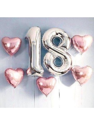 Best Parti 18 Yaş Gümüş Balon Seti