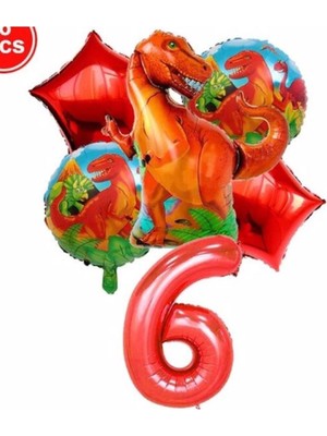 Best Parti Dinazor Konsept Balon Konsept Doğum Günü Seti Yaş 6