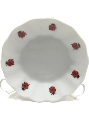 Porland Porselen Uğur Böceği Çay Tabağı 6'lı 127912 Uğur