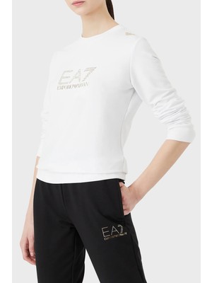 Ea7 Baskılı Regular Fit Bisiklet Yaka Sweat Bayan Sweat 8NTM45 TJ9RZ 1100