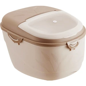 10 kg. Pirinç Saklama Kabı Mutfak Kuru Meyveler Hava Geçirmez Tank Nem Geçirmez Gri (Yurt Dışından)