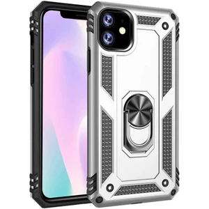 Apple iPhone 11 Kılıf Yüzüklü Standlı Korumalı Tank Kapak