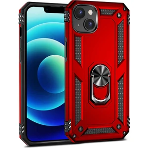 Apple iPhone 14 Plus Kılıf Yüzüklü Standlı Korumalı Tank Kapak