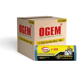 Toptan Çöp Torbası Jumbo Boy  80X110CM - J350 (1 Koli, 20 Adet)