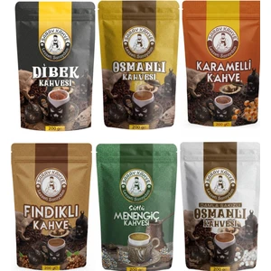Saray Kahve 6 ‘lı Set - Osmanlı - Dibek- Sütlü Menengiç- Damla Sakızlı- Karamelli-Fındıklı