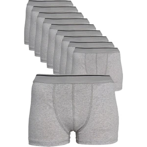 Gri Likralı Erkek Boxer 10'lu Paket