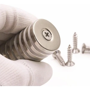 Dünya Magnet Mıknatıs Avm Neodyum Mıknatıs Havşa Delikli 25 x 10 - 5,5 x 5 mm (4 Adet)