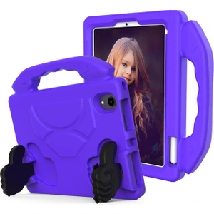 M.TK Moveteck Apple Ipad 10. Nesil 10.9" Kılıf Uyumlu Kılıf Çocuk Tablet Kılıf Standlı Ibuy Emoji Like Renkli