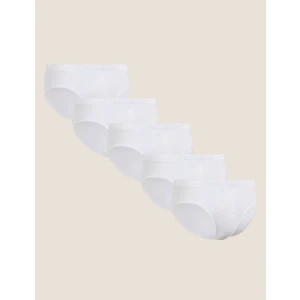 Marks & Spencer Saf Pamuklu 5'li Cool & Fresh™ Slip Külot Seti