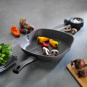 Gusto Y.y. Kare Grill TAVA-28CM-1 Parça-Gri