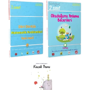 Tonguç Akademi Tonguç Yayınları 2. Sınıf Türkçe Okuduğunu Anlama Becerileri ve Dört Dörtlük Yeni Nesil Matematik Problemleri Seti