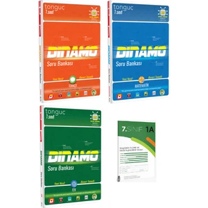 Tonguç Akademi 7. Sınıf Dinamo Türkçe-Matematik ve Fen Bilimleri Soru Bankası Seti (3 Kitap-1 Deneme)