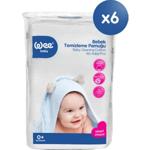 Wee Baby Bebek Temizleme Pamuğu Seti (60X6 360 Adet)