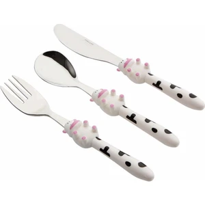 Mini Cow Çocuk Çatal Kaşık Bıçak Takımı 3 Parça