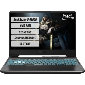 TUF Gaming FA506IEB-HN041 AMD Ryzen 5 4600H 8GB 512GB SSD RTX3050Ti Freedos 15.6" FHD 144Hz Taşınabilir Bilgisayar