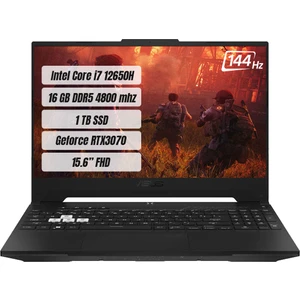 TUF DASH F15 FX517ZR-HN013 Intel Core i7 12650H 16GB 1TB SSD RTX3070 Freedos 15.6" FHD 144Hz Taşınabilir Bilgisayar