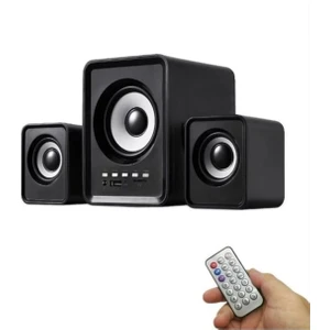 Tekno Mağazam Bluetooth Hoparlör 3.5mm Jack Kablolu Bilgisayar Hoparlörü Müzik 2 1 Ses Sistemi Radyolu USB Speaker Speaker
