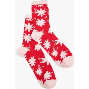 Çiçekli Soket Çorap