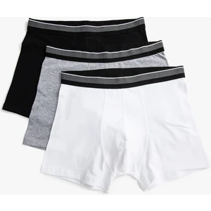 Basic 3'lü Boxer Seti Beli Lastikli