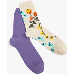 2'li Çiçekli Soket Çorap Seti