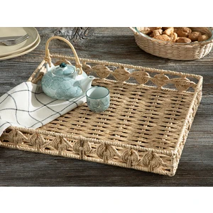 English Home Dateless Hasır Tepsı 38X30 cm Kahve