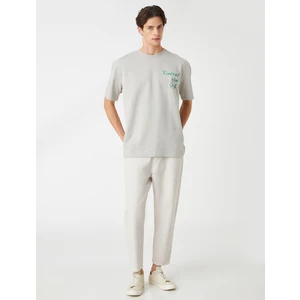 Basic Gabardin Pantolon Düğme Detaylı Cepli