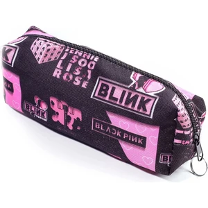 Alp Collection Siyah Blackpink Kpop Desenli Kalemlik Fermuarlı Makyaj Çantası