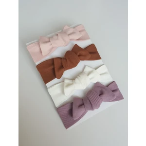 Swan Butik Bandana Toka Seti 4 Lü Ribana Set Pembe Krem Kahve Mor
