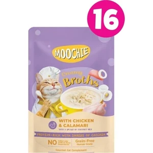 Moochıe Tavuklu ve Kalamarlı Kedi Çorbası 40GR X16 Adet