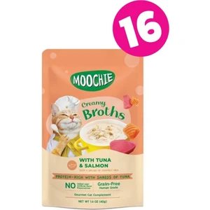 Moochıe Ton Balıklı ve Somonlu Kedi Çorbası 40GR x 16ADET