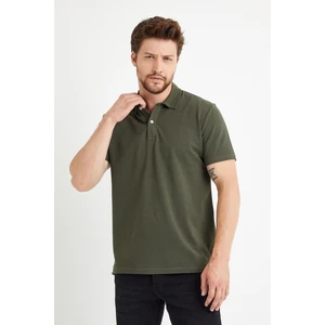 Erkek Basic Polo Yaka Tişört (Regular Fit) Haki