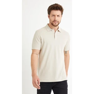 Erkek Basic Polo Yaka Tişört (Regular Fit) Bej